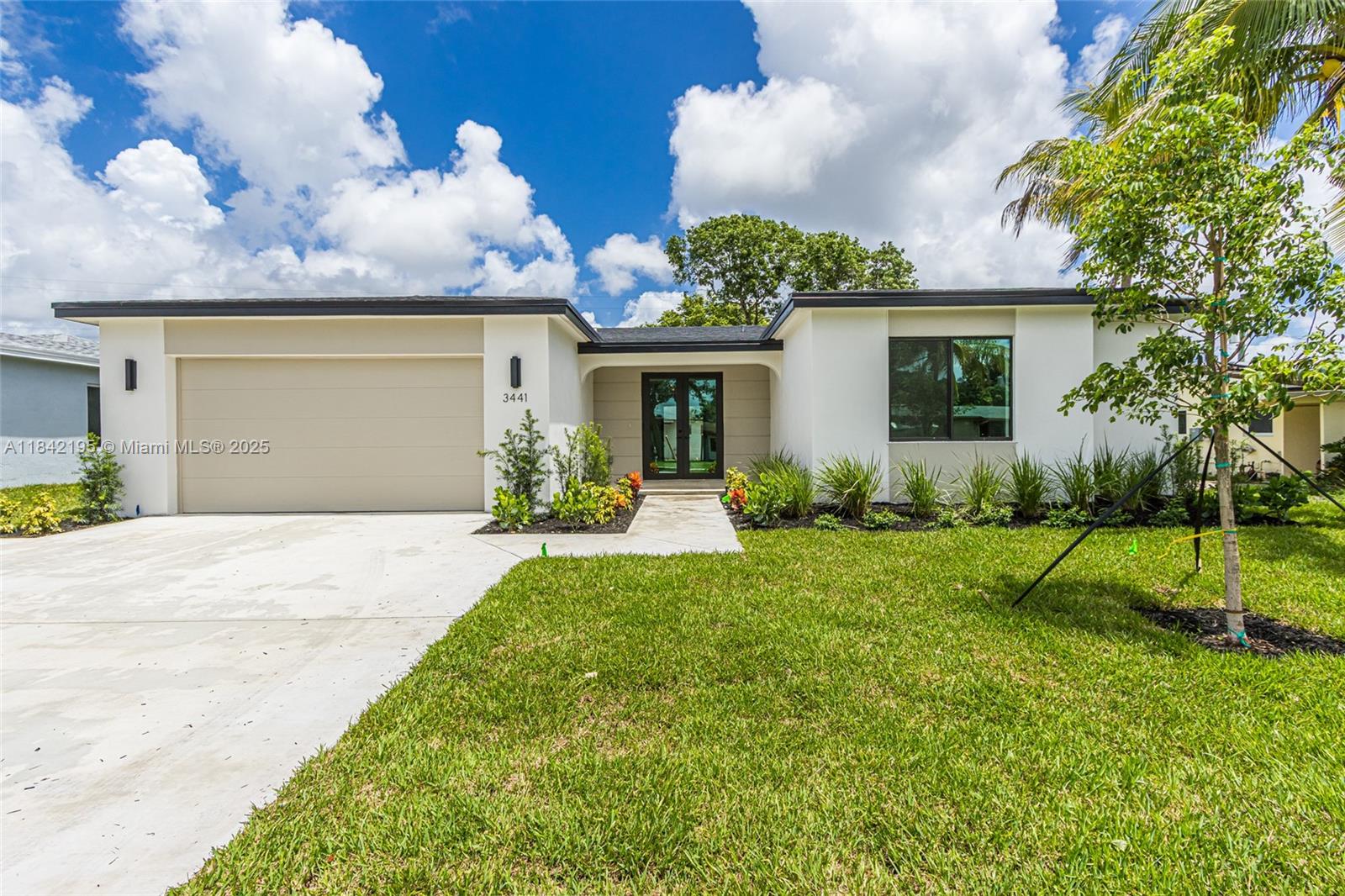 2025 New Construction 4 bed, 3 bath, 2 car garage single family home in a great area in Southwest Fort Lauderdale. House is complete and ready to move in. Dream opportunity to own new construction at this price in this location. Features include open floor plan, modern kitchen, laundry room with sink, tile flooring throughout the home, large master bed and bath with custom closet, all impact glass windows and doors. All appliances included. Fenced in yard. 1 year home warranty from builder. No association, great schools. Great proximity to downtown Ft Lauderdale and the beach.