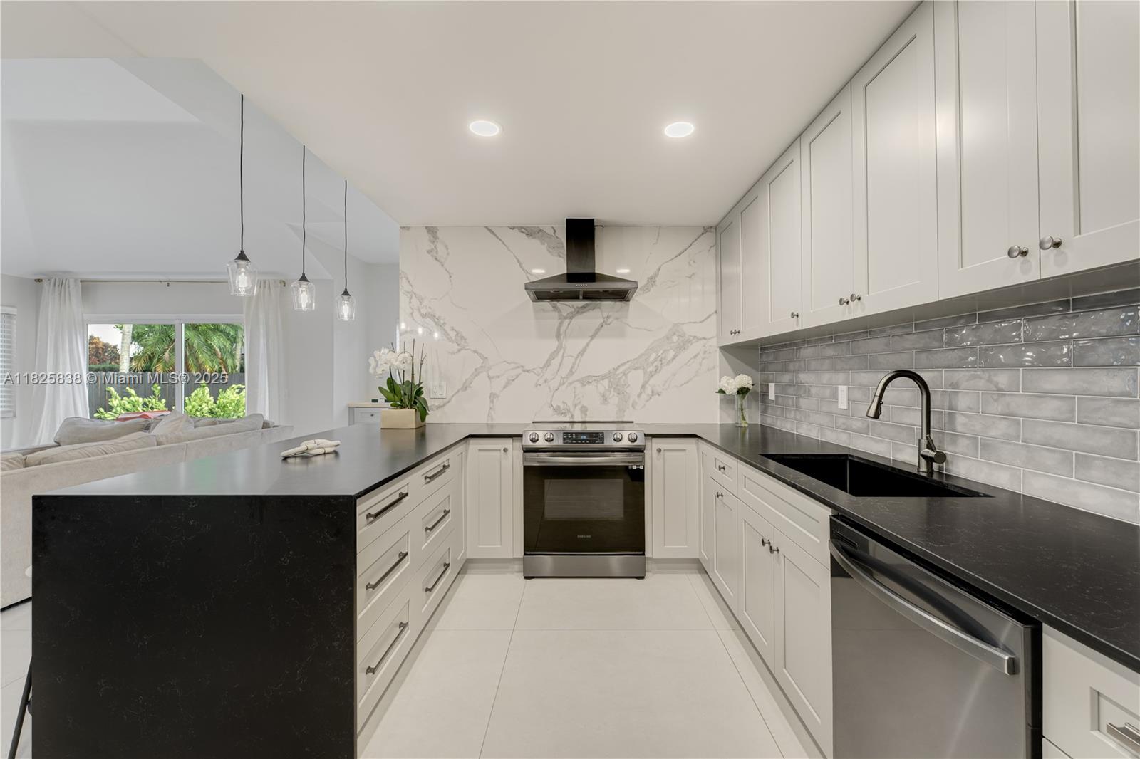 True move-in-ready 4/2 gem in sought after Forest Ridge that's blends nature, luxury & lifestyle. Elegant 40x40 porcelain tile flooring throughout, impact rated windows and doors and new barrel tile roof for peace of mind. AC is only 2 years old along with the pipes that were replaced to pvc. Open concept layout showcases designer kitchen with grey subway tiles, porcelain slab & black SS appliances. Sleek bar/coffee station and an office with custom cabinetry overlooking beautiful low maintenance turf backyard. Built in closets in bedrooms. Extra room in the garage with a mini split. One story with no stairs to navigate, ideal for families, retirees or anyone seeking easy living. Residents enjoy tennis, pickleball, basketball, pools and trail leading to Tree Top Park. Rare opportunity.
