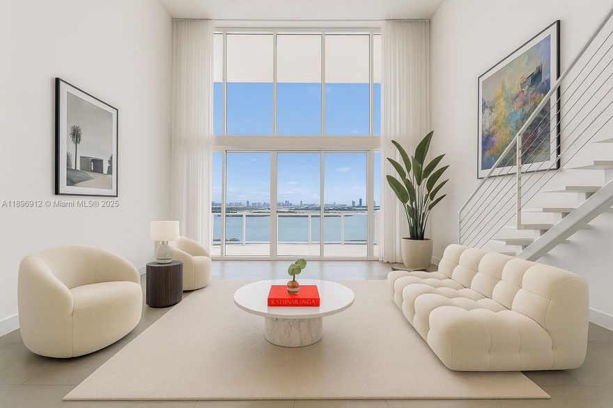 Discover loft living at Ten Museum Park, designed by Oppenheim Architecture. This two-story loft features two spacious bedrooms and two-and-a-half bathrooms, offering sophistication and comfort. Enjoy premium amenities such as a spa, wellness and fitness facility, 24-hour concierge, and security. Located across from the 30-acre Maurice A. Ferré Park in downtown Miami, this home is ideal for cultural enthusiasts with nearby attractions like the Perez Art Museum, Patricia and Phillip Frost Museum of Science, Kaseya Center, and the vibrant Arts & Entertainment District. Embrace a lifestyle that combines urban convenience with waterfront tranquility.