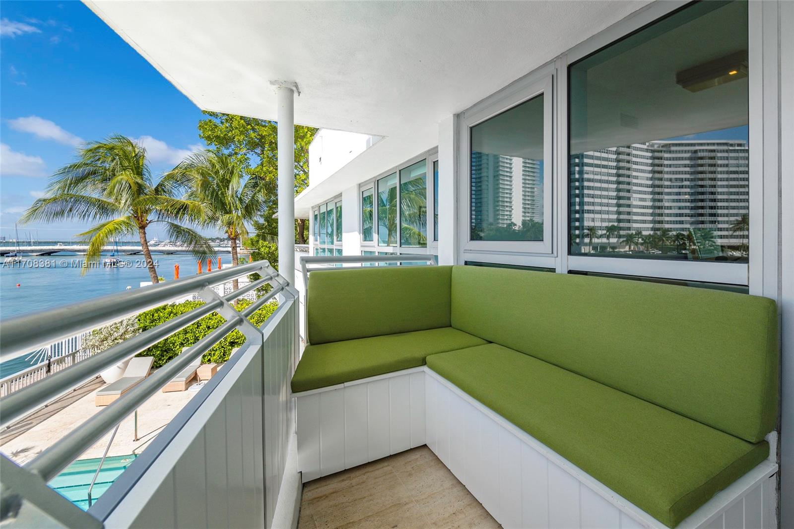 Looking for a gem? Look no further. 1 Bed, 1 Bath at Capri unit on the wide bay, capturing the most beautiful sunsets and all the lights of downtown lit up each night from your own private terrace with custom built-in seating. Come daytime, the baywalk is outside your door. Totally just redone, the condo has Wolf appliances set in a beautiful kitchen. Washer and dryer in your home. The bathroom is spacious with double sinks, shower + tub. Travertine floors throughout the unit. Primary bedroom—totally updated with built-in large closets and drawers. Beautiful drapes in the bedroom as in the living area. Bedroom also has electric blackout. Walking distance to Sunset Harbour and all the best restaurants, full amenities and service in the building, and private marina with access to the bay.
