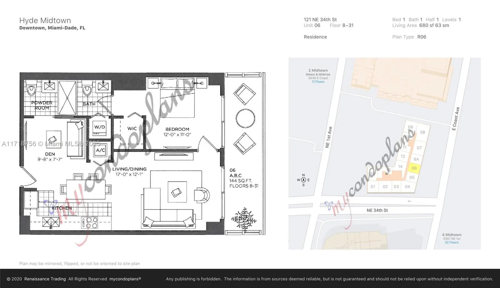 Miami, Florida 33137, United States, 1 Bedroom Bedrooms, ,2 BathroomsBathrooms,Residential,Pending,9730