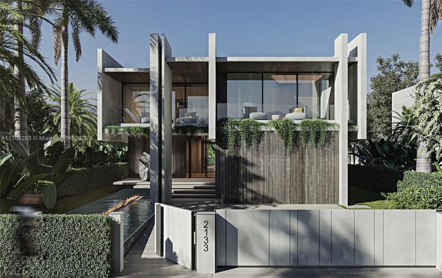 Secure & personalize this modern luxury home in its early stages of construction, located on coveted Meridian Av, across Miami Beach Golf Club in the heart of vibrant Miami Beach. Designed w/exceptional attention to detail including water elements & light-filled interiors adorned w/travertine & custom millwork. 1st floor highlights include floor-to-ceiling windows/doors, home office, ample living & dining areas surrounding an open kitchen, south-facing pool, covered outdoor dining w/built-in BBQ & sitting area w/firepit. The 2nd floor offers 4 ensuite bedrms, including primary suite w/2 walk-in closets & private terraces, plus a family room. Topping it all is a rooftop deck, w/panoramic views. Est. completion Jan. 2026, this is a rare opportunity to curate your dream home.