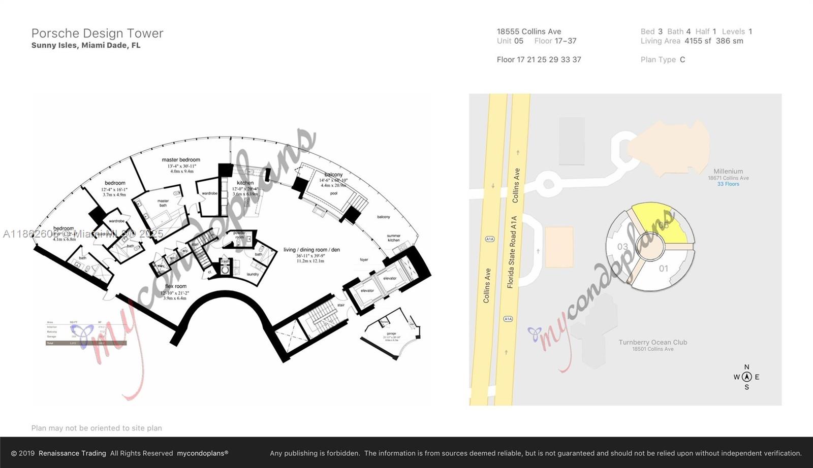18555 COLLINS AVENUE COND - Residential Lease