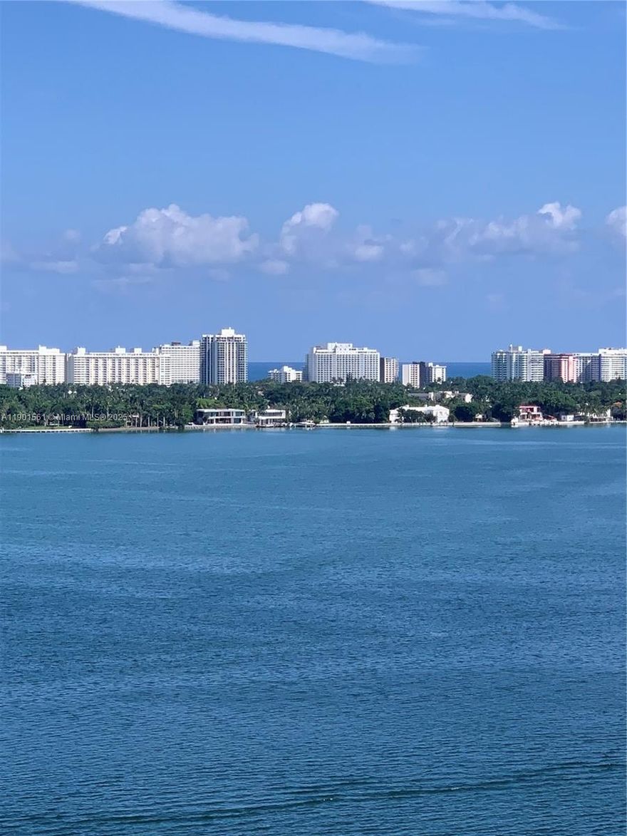 Remodeled 2 beds/2 baths with two assigned parking spaces. BEST LINE! Southern exposition, outstanding panoramic views of Biscayne Bay, the Intercostal and Downtown from everywhere in the unit. Balcony with floor-to-ceiling sliding doors. Unit comes furnished, kitchen and bathrooms in exceptional conditions in all their details. Spacious rooms with full balcony access. Carpeting has been replaced with tile. Amenities include: on-site store, 24-hr security, an Olympic size pool, jacuzzi, gym, restaurant, beauty salon, marina and it is ideally located minutes from the beach, close to US1. Shops, restaurants, grocery shopping all within walking distance. Available from December 8, 2025.