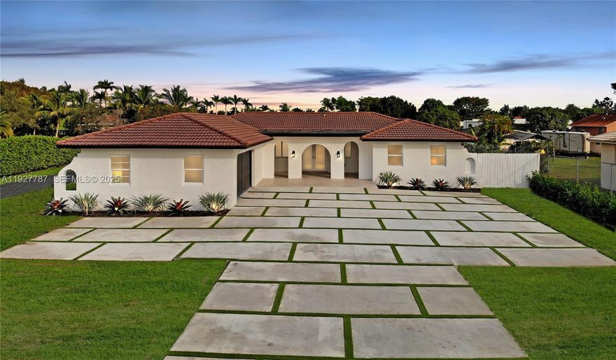 Beautiful!! Single-family home in J H HEADS FARMS. Spacious open layout, gourmet kitchen with large island, stainless steel appliances, impact windows and door. The property has two living units. The main house has 4 spacious Bedrooms, 3 full Baths, and the property has just been fully remodeled; this main home is 3,248 sqft. The guest house has been fully remodeled with 899 sqft with 1 Bed/1 Bath, living/ kitchen, wash and dryer great for accommodating in-Laws or Guests. Huge 35,109 sqft., with backyards and an outdoor terrace. The backyard is perfect for exceptional outdoor living, the home is perfect for a family looking for a tranquil neighborhood and location, close top-rate schools, restaurants, shopping and more. The home includes Ring security cameras, a sprinkler system, and the pergola will be newly built. Additionally, the front entry gate is currently being installed.
NO association.