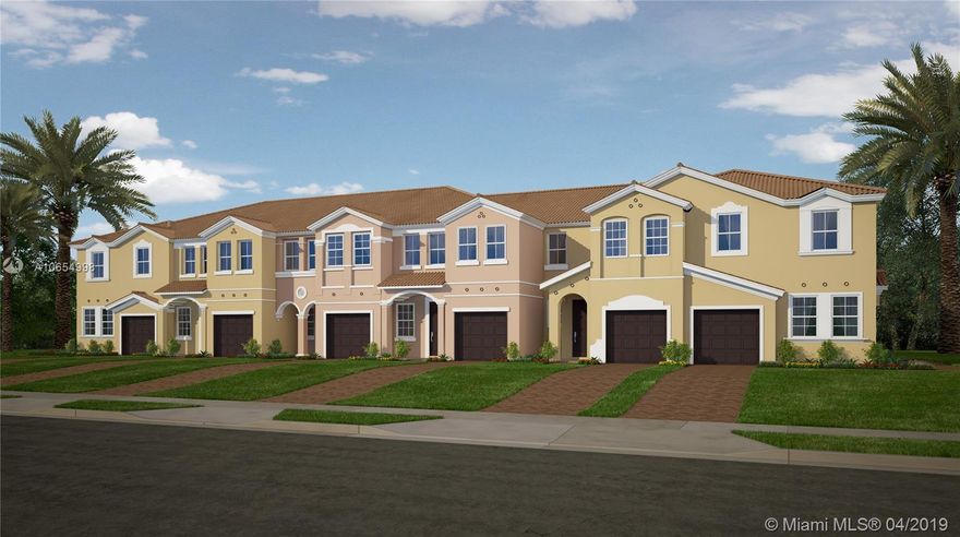 New 2-story spacious townhome with over 1900 square feet of living space. One bedroom and one full bathroom on 1st floor.  Walk-in closets in all bedrooms. Kitchen granite counters, Stainless Steel Appliances . Corner location with a view of the lake. BRAND NEW HOME! CALL FOR A TOUR AND MOVE IN SPECIALS- Restrictions may apply *Pictures, photographs, features, colors and sizes are approximate for illustration purposes only and will vary from the homes as built. These photos are not of the actual home but are similar to the home being built.