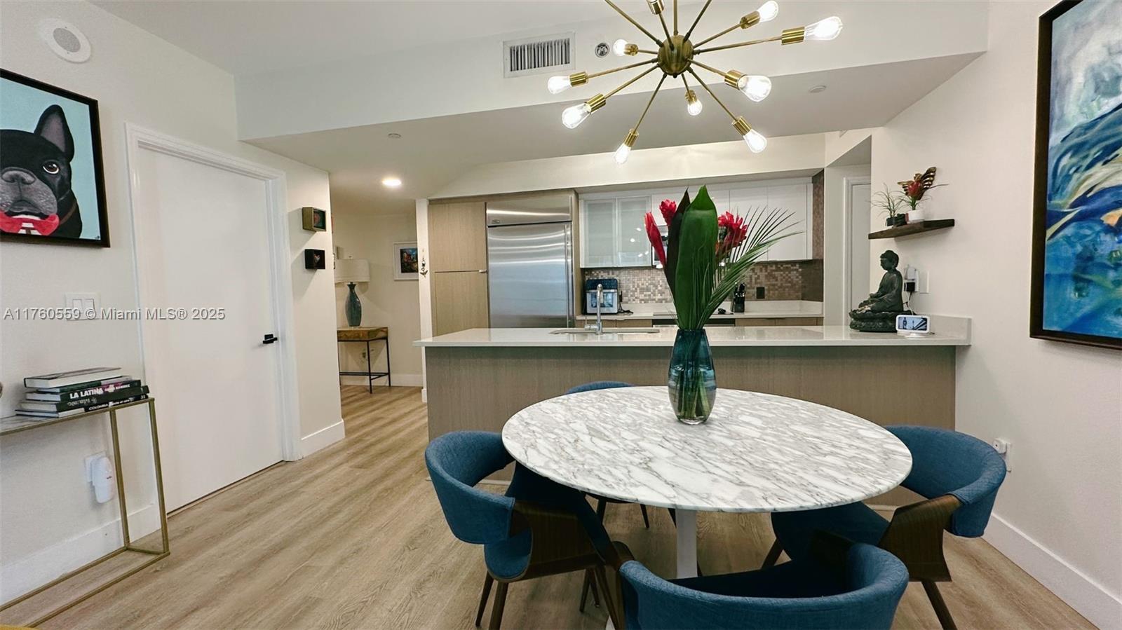 Fully furnished. Experience modern living in this beautifully upgraded unit! The refreshed kitchen features pull-out shelves for easy access. Enjoy the convenience of a new washer & dryer and smart home integration, controlling lights, and Nest Thermostat via Alexa. Stay connected with included internet, cable, DVRs, and EERO wireless boxes. The spacious split-bedroom layout offers two master-style suites, each with luxurious bathrooms and double vanities. Relax in the Jacuzzi tub in the master bath. Stylish vinyl flooring throughout. Partial ocean views add to the charm. No pets allowed. CAN BE RENTED FURNISHED OR UNFURNISHED. If is rented unfurnished the owner accepts Pets.