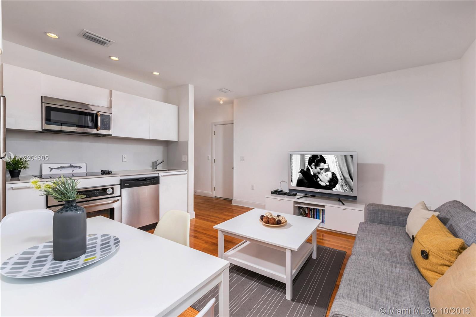 OWNER FINANCING! Completely rebuilt new Art Deco Condo Conversion. Great layout, kitchen separate from Rooms down hallway, center bathroom has guest entrance & room entrance. Italian wood floors, impact glass windows, washer/dryer in the unit, designer kitchen, stone counter tops and more. Quiet, walking distance to the beach and to Lincoln road and Flamingo Park (swimming pool, tennis, Basket ball, racket ball, etc...) Small Boutique Building. Rented for $2600 per month, can be delivered vacant.