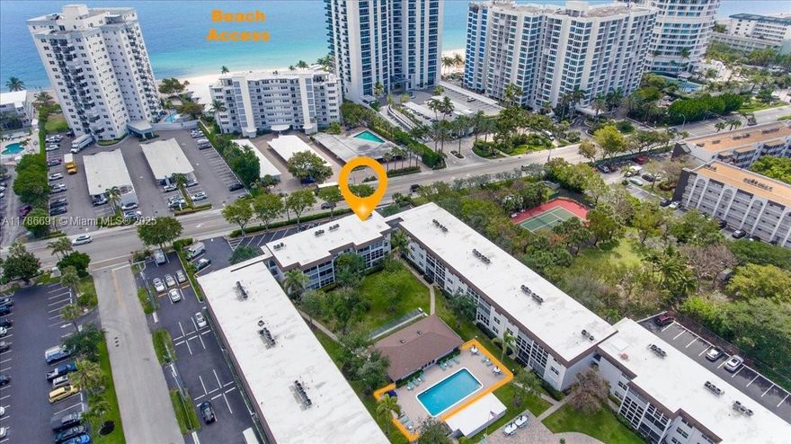 Turnkey, fully furnished 1BR/1.5BA in Gardens By The Sea. Walk to the private beach access (ask me how). Full impact windows, newer A/C & water heater. Located on a second floor facing Ocean Blvd, overlooks beautiful center garden & pool area. The building is very tranquil and relaxing. The unit is very cozy and has a beautiful enclosed patio area for a morning coffee (pictures).  1 designated parking space and plenty of guests. Located a 3 minute drive from Commercial Blvd or Atlantic Blvd piers with, coffee shops, restaurants, bars & more. Perfect for summer or winter use, while renting out up to 12x per year (only building that allows this).  Heated pool, clubhouse with BBQ & laundry facilities. Concrete restoration done in 2024. No assessments. Rent Immediately!