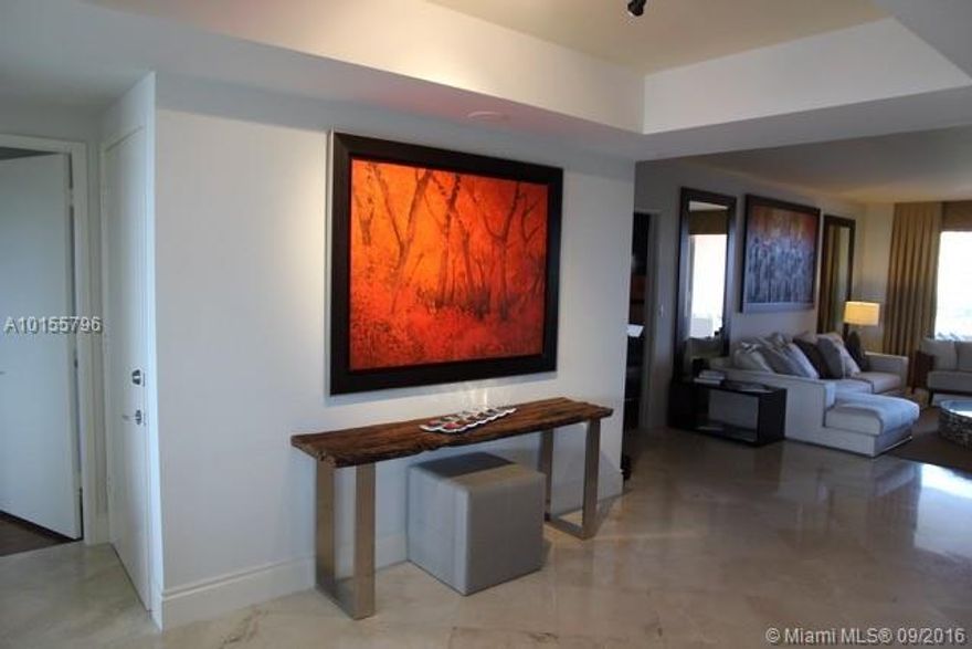 SUPERB VACATION/WINTER RETREAT in this elegantly & newly "Artefacto"  furnished 2 bed/2.5 bath. Flow through floor plan offers spectacular views from both terraces, be it inspiring morning sunrises over the Ocean to the East or awesome sunsets to the west.  Marble floors in common areas and wood in bedrooms. Kitchen equipped w/ Sub-Zero, Miele & Bosch appliances. Indulge in ultimate resort lifestyle in gated community on the beach & its private Club. Seasonal rental rates apply: please call listing agent.
