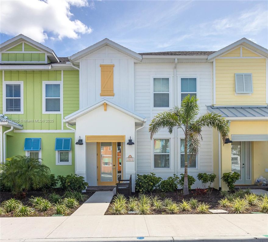Own a slice of paradise at Margaritaville Resort Orlando! This fully furnished 3-bedroom, 3-bath Key West-style villa is move-in-ready and perfect as a second home or short-term rental investment. Enjoy an open-concept layout with en-suite bedrooms, 10-ft ceilings, wood-look tile floors, and a modern kitchen with quartz counters and Samsung appliances. A private patio, Margaritaville-approved furnishings, and resort-style amenities—including pools, spa, fitness center, and Sunset Walk dining—make this home a true tropical escape just minutes from Disney.