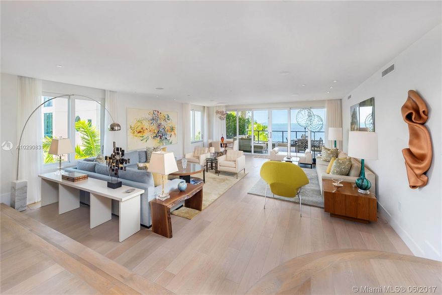 Enjoy extraordinary views & ultimate privacy in this stunning bayside smart home at the 18 unit boutique building,Residences at Vizcaya. Featuring an exquisite open layout, this 5BD, 5+1BA home features French oak wood floors throughout, a gourmet kitchen with Miele appliances, an office, private elevator entrance, 2 private terraces, one with a spa with waterfall overlooking the water, summer kitchen, walk-in closets & luxurious finishes throughout. Amenities include 24 hr concierge & security, gym, marina, lap pool & 2 spas