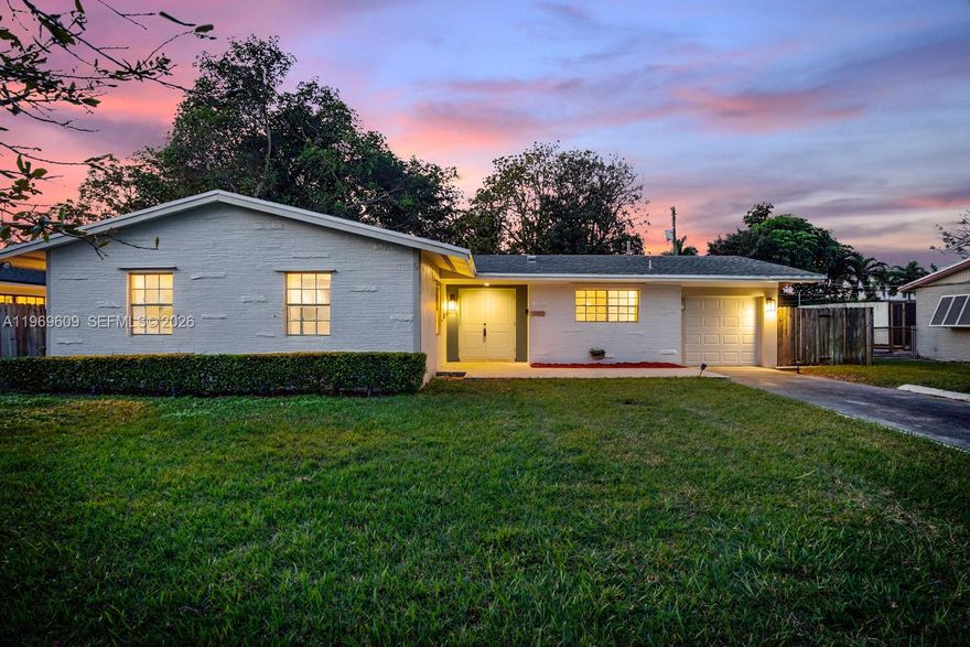 Brand new roof completed May 2026. Plus a completely remodeled 3-bedroom, 2-bathroom home featuring modern upgrades throughout! This move-in ready residence offers a bright open-concept layout with new flooring, updated lighting, and a beautifully redesigned kitchen showcasing quartz countertops, wood cabinetry, stainless steel appliances, and a spacious island perfect for entertaining. Major improvement includes full replacement of original cast iron plumbing with new plumbing for added long-term peace of mind. Bathrooms have been tastefully renovated with contemporary finishes.

A rare and valuable feature for the area is the attached 1-car garage, providing secure parking and additional storage space. Step outside to a generously sized backyard with plenty of room to create your dream outdoor retreat, whether that’s adding a pool, designing a custom BBQ area, building an outdoor kitchen, or creating a relaxing lounge and entertainment space. The large screened-in patio already offers a great foundation for year-round enjoyment.

Separate laundry area with additional storage space. Conveniently located just minutes from the Florida Turnpike for easy commuting, and close to shopping, dining, parks, and everyday conveniences. A true turnkey opportunity!