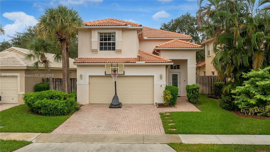 Beautiful Home with 4 bedrooms and 2.5 Bathrooms in the West area of Pembroke Pines. Heated Pool with Solar Panel on a spacious fenced lot. This house has an extension on the Family Room, perfectly for entertainment. Additional bedroom on the first floor. All done with permits. Impact Windows and Doors. Pembroke Isles is a Resort Style Gated Community with Clubhouse, Gym, Sauna, Tennis courts, Racquetball, Basketball, Soccer, Volleyball, 3 Pools, Beach, Pier, Covered Picnic Areas and 2 Playgrounds. HOA Includes: Security, Landscaping, Cable, Internet & Alarm Monitoring. Convenient located near to 1-75, Shopping and “A” Rated Schools. Do not miss this opportunity!!