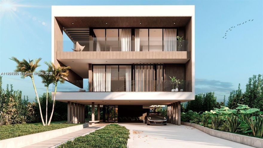 Approved Plans! Ready to build your Dream Home in the heart of the Miami Beach. This amazing waterfront 7,950 sqft vacant lot provides spectacular views and is located just a few blocks from the beach. Building plans are being developed for a 5-bed/5.1-bath state-of-the-art house boasting 3,900 SF of exceptionally designed luxurious living space flawlessly connecting with the exterior. The house includes two Swimming pools, Sun Deck, Garden/Pergola Terrace, and more.