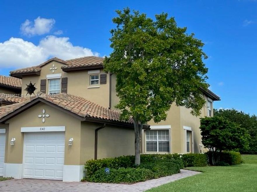 Beautiful Corner Villa for Rent with 3 bedrooms / 2 bathrooms on the first floor lots of light in the nice community of Heron Bay.  This unit comes with a single car garage, cute balcony looking at the lake.  Open kitchen with Stain Steel appliances, including wine fridge & granite counters. Tile flooring through the common areas, wood floor in bedrooms. Oversize master bedroom and  double closets. A/C unit w/ UV filters. laundry room w/full size washer/dryer plus storage. 24hr gated community w/2 clubhouses: 2 community pools, gyms, tennis, basketball, bike/walk trails, covered playground. This area in Parkland have one of the best A school districts.  to move in first, last, deposit and, $1000 deposit for association required.  pets allow 20 pounds Max.  Fast approval.