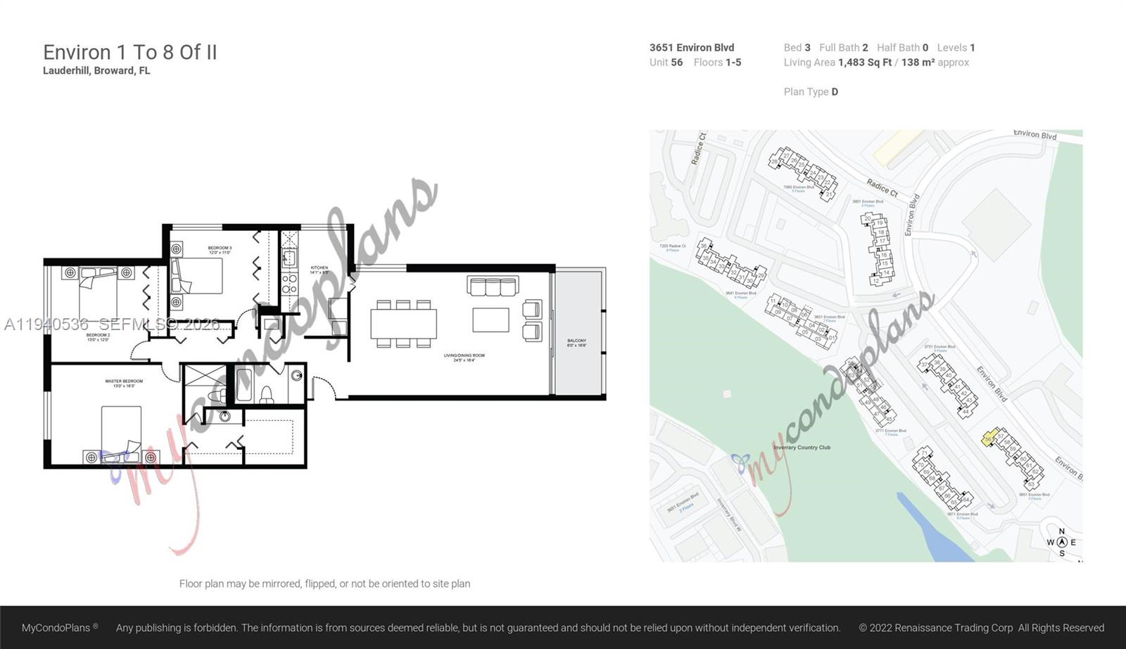 CONDOMINIUM 7 OF ENVIRON - Residential