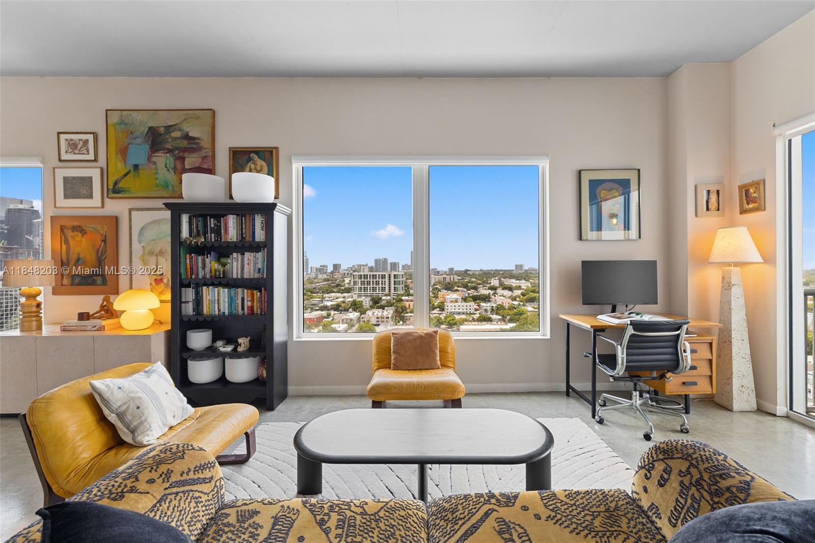 Discover urban luxury in this 2BD/2BA condo located in a prestigious Miami high rise. Featuring modern concrete floors and southwest exposure, flooded with natural light. Step onto your private balcony for stunning views or enjoy the expansive common outdoor area.
Amenities include a heated pool, hot tub, sauna, spa, and steam room. Inside, enjoy central AC, in-unit washer/dryer, and assigned parking with valet, garage, and guest options.
The building offers top-tier security, a bike room, storage, billiards room, media/recreation room, gym, and tennis court.
With a full-time doorman and premium services, this condo blends style and convenience. Experience elevated Miami living schedule your tour today.