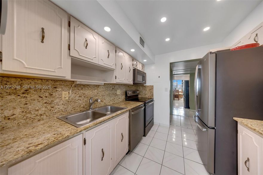 Located directly across he street from the beach! This freshly painted 2 bed & 2 bath corner unit boasting a total of 1,250 sq ft is the perfect residence for those seeking a calm beach-lifestyle. Modern floors throughout, upgraded bathrooms, AC less than 5 years old, spacious living room with tons of natural light flooding in. Generously sized bedrooms with tons of closet space, along with a walk-in closet in the hallway & a separate storage room. Newly installed impact balcony door & dining area window. The building has a new roof, renovated elevators, beach club with library, billiards, sauna, party room, along with a pool facing the intracoastal. Located in the rapidly growing community of Hallandale, this property offers convenient access to a wide variety of dining and shopping options. Ideally situated just minutes from Aventura and Sunny Isles, with easy connectivity to both Miami and Fort Lauderdale airports. The area continues to see exciting new development, making it a great opportunity for both homeowners and investors. Immediate rentals are permitted after closing. Don't miss out on this chance to own a piece of paradise in a prime location!