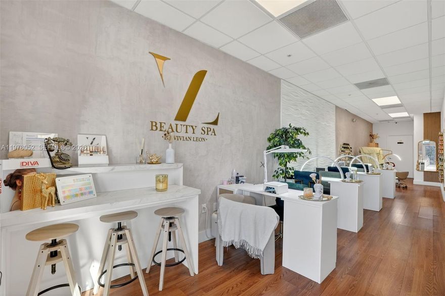 Turnkey beauty studio opportunity located in the heart of Doral. This established beauty service business operates in approximately 1,007 sq ft and features multiple treatment rooms designed for individual beauty professionals. The space is approved for beauty services under the current Certificate of Use and is ideal for services such as eyelash extensions, eyebrow services, makeup, and non-invasive skincare treatments. The business also offers individual suites available for rental, creating an excellent opportunity for additional income. Located in a busy commercial area with great visibility and ample parking. Perfect for an owner-operator or investor looking to expand in the growing beauty industry. Please do not disturb employees or clients. Showings by appointment only. CALL US ANYTIME, WE PICK UP!