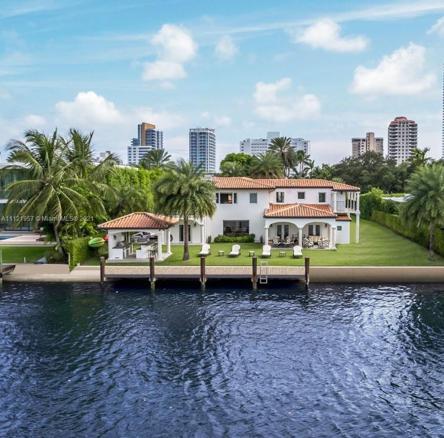 Beautifully situated in the Gated Community of Allison Island facing West, this transitional Mediterranean home offers every homeowner’s dream. If you know Allison Island, you know a West facing half acre in the center of the island is highly coveted.  With 100 feet of wide waters, your view of breathtaking sunsets will forever be protected. Featuring 4 bedrooms + office, 4 full baths, 2 guest baths, sun-filled spaces and double height ceilings including a newly built 3 car garage. Experience the privacy of a gated community with only 49 waterfront homes primely located in close proximity to Sunset Harbour, La Gorce country club, and the prestigious Bal Harbour Shops.