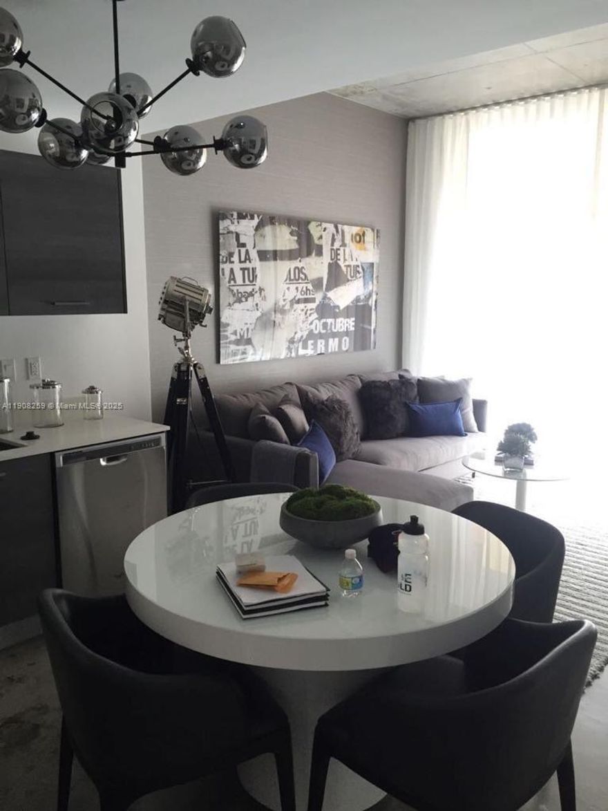 Per the original floor plan, this is a 1 bed/1 bath residence. It features a sleek, open concept layout with high ceilings and floor-to-ceiling windows. The unit is turnkey and fully furnished, in the heart of Downtown Miami with beautiful city views. Located steps from Brickell, this unit features polished concrete floors and 10-ft ceilings. Washer and dryer in unit. Amenities include 24- hour concierge and valet, rooftop pool, gym, TV room, lounge and more. Building allows flexible lease terms, including short-term rentals. Minutes to Bayfront park, metromover, Brickell City centre, Whole foods and more.. The building does not offer parking; valet service on site or rental options nearby.