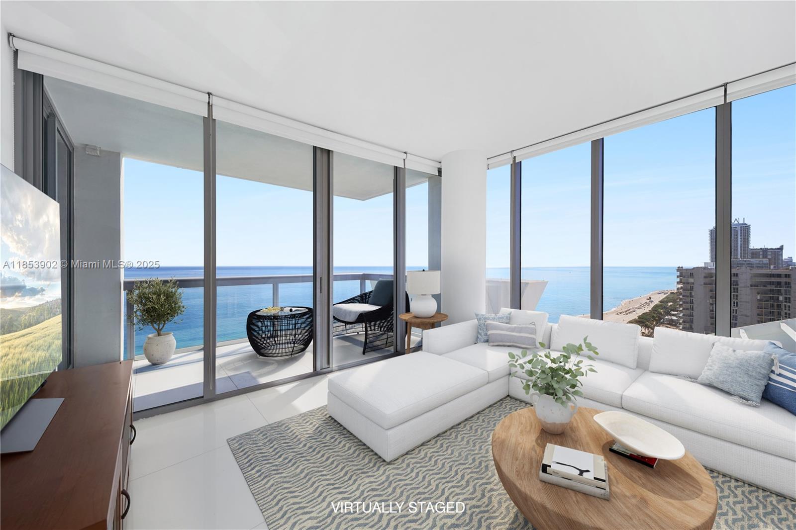 Discover this highly sought-after corner unit that offers breathtaking views of the Atlantic Ocean from every room. With unobstructed southeast exposure, you can enjoy stunning views of the Miami Beach shoreline, downtown skyline, and Biscayne Bay. This elegant condo features an open layout with sleek finishes and double sliding glass doors that seamlessly connect the living room to the balcony. Residence 2108 is perfectly positioned for listening to the waves crashing on the beach and being captivated by beautiful sunsets. As an owner, you will have access to world-class amenities, including a 70,000 sq. ft. spa, a fitness center, beach service, on-site dining, and wellness classes. This is a rare opportunity to reside in Miami Beach’s premier wellness lifestyle destination.