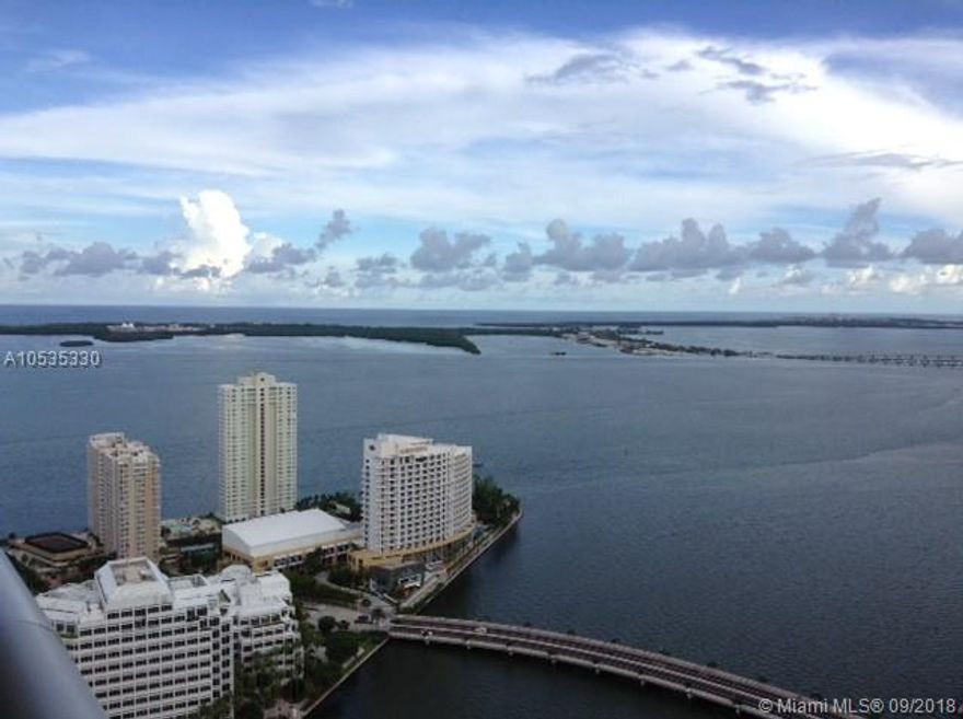 Schedule a showing soon!!!...OWNER IS MOTIVATED!!!...Won't last!!!
This 2BED/2BATH + den split plan, neat and clean unit offers unobstructed views of Biscayne Bay from every room, open balcony, built-ins appliances, cabinets, walking closest, open kitchen, is an excellent conditions and ready to move in!! Located in the heart of Brickell, this unit is in close proximity to Downtown Miami and the Miami River and walking distance to Brickell City Center, Mary Brickell Village, Financial Distric, Bayside, Miami Arena and much more!!! Trolley service is also available in the area at not cost!
