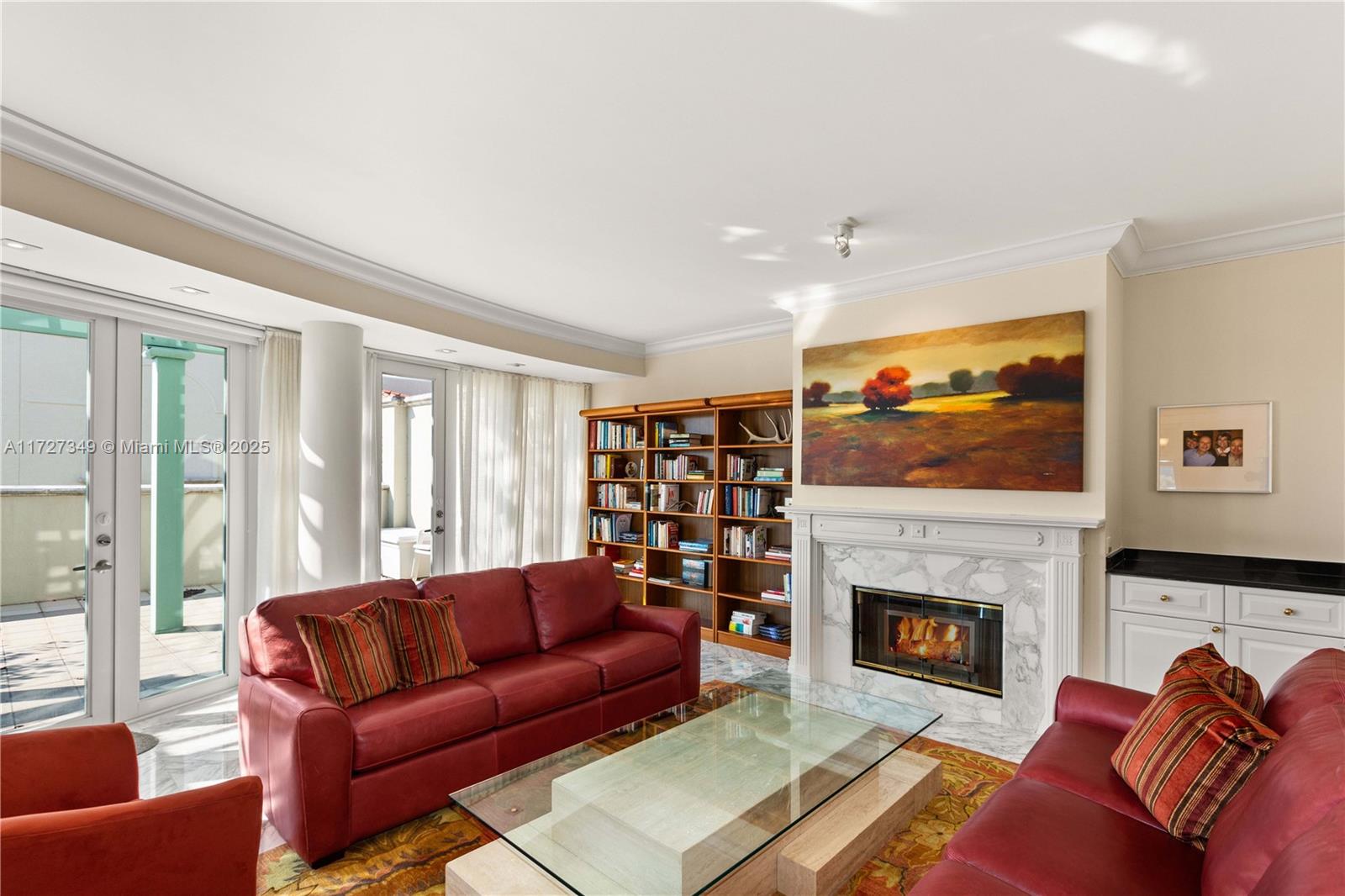 Rare opportunity and almost never available! In the heart of Coral Gables, 3-bedrooms, 3.5-bath, 2 story Condo with an internal elevator.
Large veranda with trellis off living & dining area overlooking the beautiful Gables tree canopy and the Biltmore hotel. Spacious primary suite with large bathroom and closets. Two working fireplaces. One in the primary suite and one in the living room.
Jack and Jill bathrooms to the order two bedrooms, marble floors, Chefs kitchen open to and overlooking the family room. Secure building with 2 parking spaces inside. This is an amazing unit with the lifestyle you get from walking to downtown Coral Gables.
