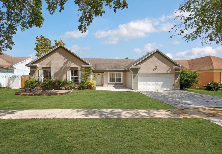 Price Improved!! Welcome to Turtle Run in Miramar.  This spacious 4 bedroom /2 bath pool home is nestled in this quaint little community.  Close to schools, shopping and highways.  High ceilings, lots of storage space and well sized bedrooms makes this a perfect home.