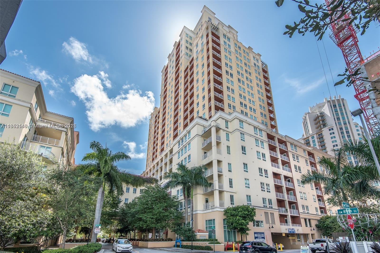 Experience cosmopolitan living at Toscana, situated in the highly desirable neighborhood of Dadeland. This one-bedroom, one-bathroom condo boasts a spacious balcony and laminate flooring throughout. Enjoy 11-foot ceilings and a modern European kitchen equipped with stainless steel appliances, granite countertops, and a washer and dryer. The unit comes with an assigned parking spot located on the same floor. Building amenities include a gym, spa, social lounge, business center, valet, on-site management, and 24-hour security. You'll be within walking distance of Publix, Dadeland Mall, cafes, restaurants, and the metro rail. Plus, major highways, the University of Miami, and beaches are just a short drive away.
