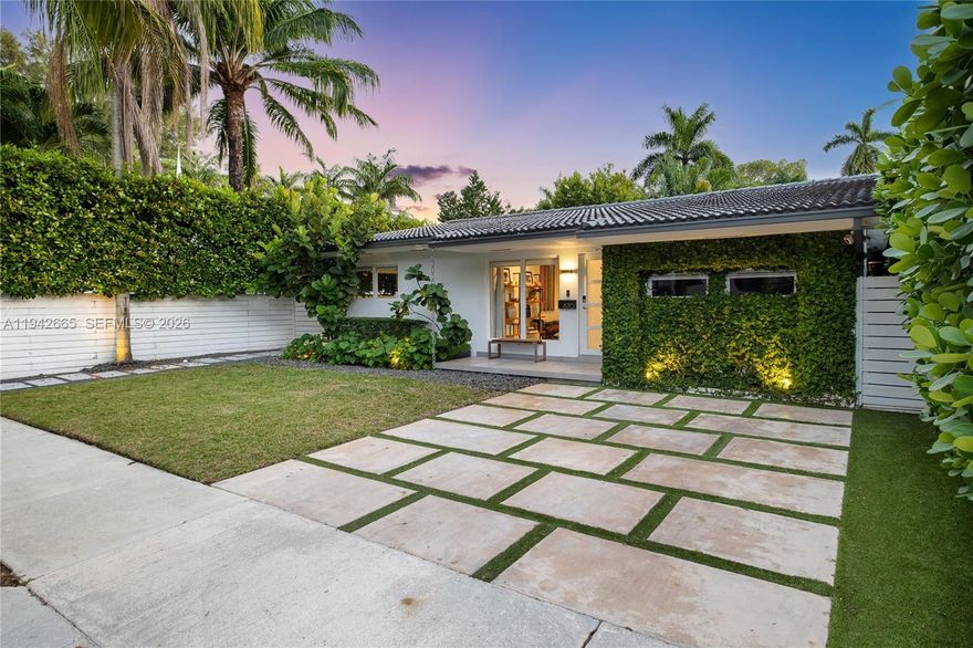 Move Right In! Tastefully renovated residence in the guard-gated Morningside. This 4BD/3BA pool home offers chic sun-filled interiors, a gorgeous white & light kitchen, impact windows & doors, and a fantastic open layout. The primary suite boasts a spacious bedroom, walk-in closet with built-ins, and primary bathroom with duals sinks. Enjoy an ultra-private backyard with a heated saltwater pool, Al Fresco dining, and privacy hedges. Guard-gated community with no HOA! Enjoy a 40+ acre waterfront park w/ tennis courts, football, walking trail, boat ramp, & kayak rentals. Close to top schools: Cushman, Miami Country Day, & JLA.