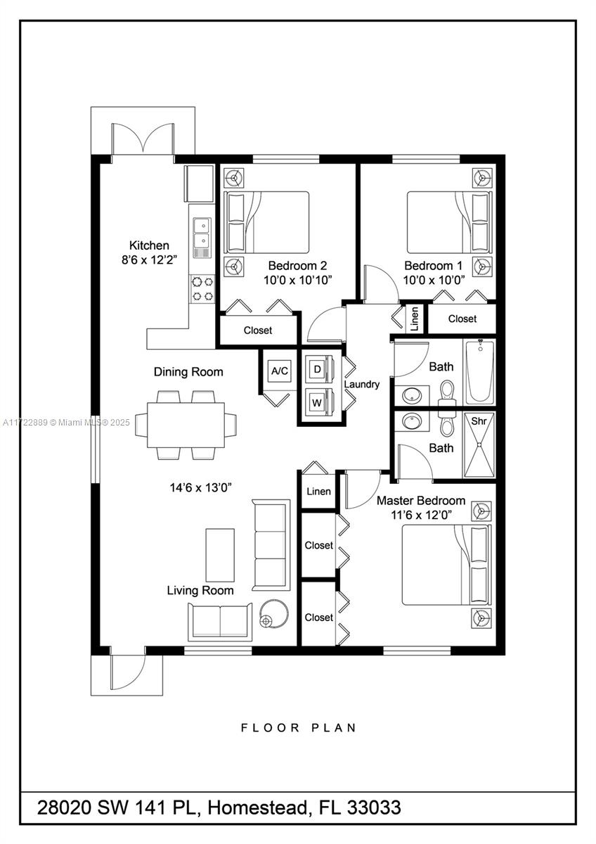 Property for Sale at 14006 Sw 280th Ter, Homestead, Miami-Dade County, Florida - Bedrooms: 3 
Bathrooms: 2  - $330,000