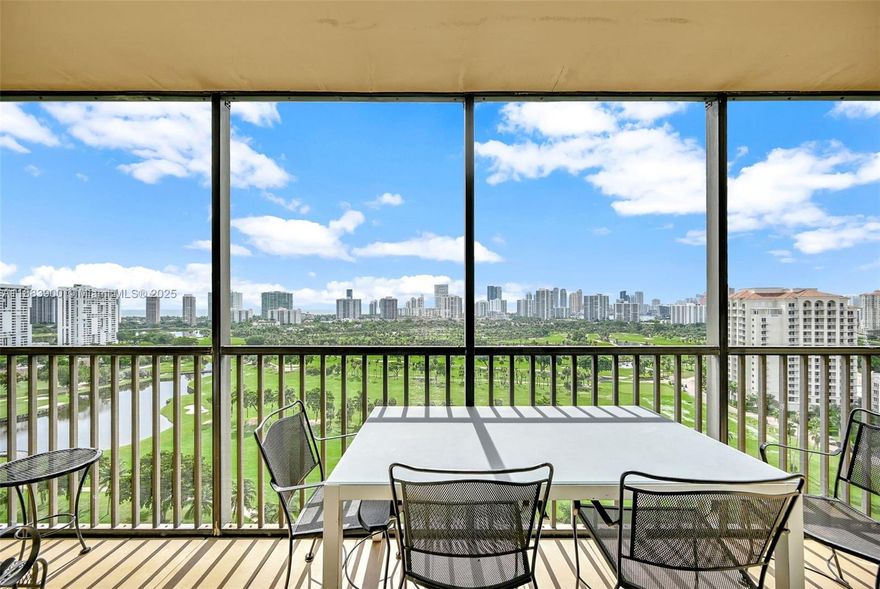 Discover this unique condo in the heart of Aventura. This 2,226 sqft. unit was created by combining two units, offering a rare 3-bed, 3-bath layout, with panoramic views of the ocean, Aventura golf course, and city skyline.
The property features two private balconies with installed accordion shutters, a dedicated home office, and remodeled kitchen, with elegant quartz counters and modern white cabinetry. 
Additionally, the property offers two assigned parking spaces and two storage units. 
The HOA covers water, cable, and internet, and residents can enjoy premium amenities, including a refreshing pool, sauna, and fitness center.
Enjoy all that Aventura has to offer, with easy access to Tidalcove Water Park, top-rated dining, shopping, and places of worship. Schedule your showing today!