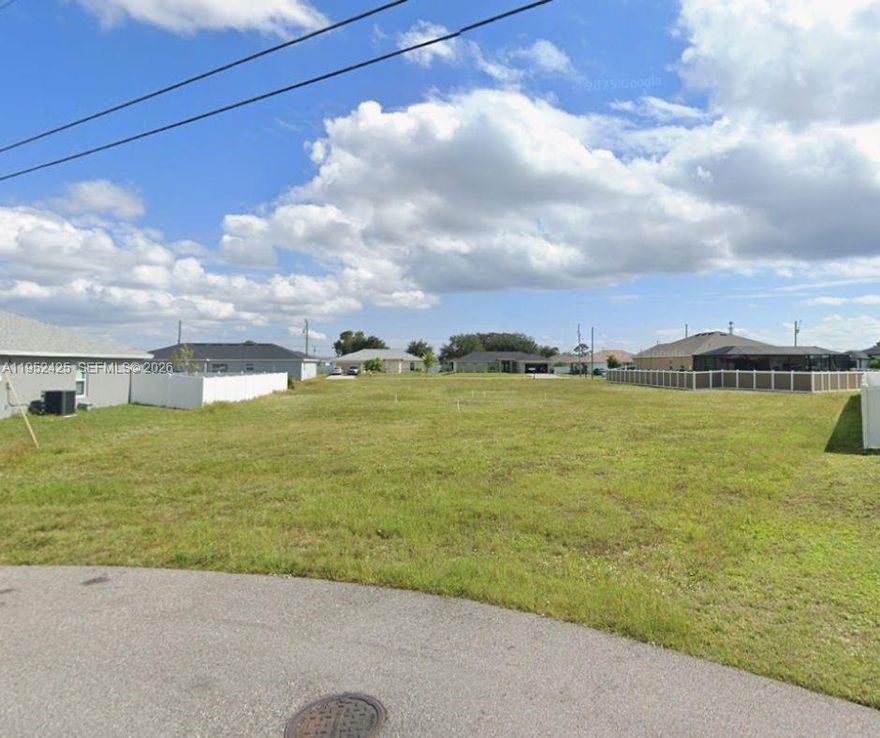 Build your dream home on this cul-de-sac residential lot in Cape Coral! Zoned R1 (Single
Family Residential) and located in a growing neighborhood surrounded by newer homes. 
Paved road access, public utilities available, and Flood Zone X for added peace of mind. 
Great opportunity to secure land in Southwest Florida—convenient to shopping, dining, 
schools, and major roadways. Buyer to verify all building requirements, utilities, and 
zoning with the City of Cape Coral