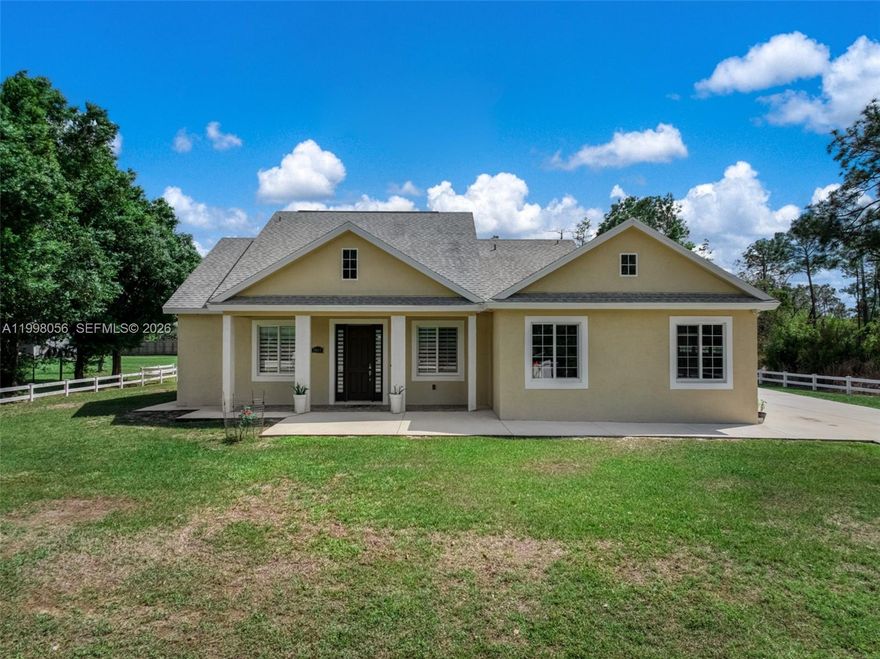 Beautiful home on a full 1-acre lot offering privacy, space, and modern finishes. Featuring impact-resistant windows and doors, an open-concept layout, high ceilings, and elegant marble-style flooring throughout. Updated kitchen with large island, stainless steel appliances, and sleek cabinetry. Spacious primary suite with spa-style bathroom. Plenty of room to expand, add a pool, or enjoy outdoor living. Conveniently located near shopping, dining, Lake Jackson, and Sebring International Raceway.