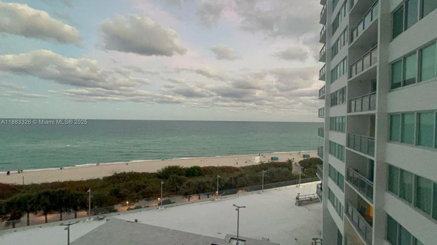 Direct Ocean view condo next to North Shore Park in a popular building in superb location right on the beach. Amazing Miami Beach style/living. 1 Bedroom 2 Bathrooms with an open concept Kitchen, high quality W&D inside, dining, and living area. A full-service building w/ in-house management, 24 hrs. front desk, games room ocean view gym, and direct beach access with several common, recreation & gathering spaces. No Parking space included