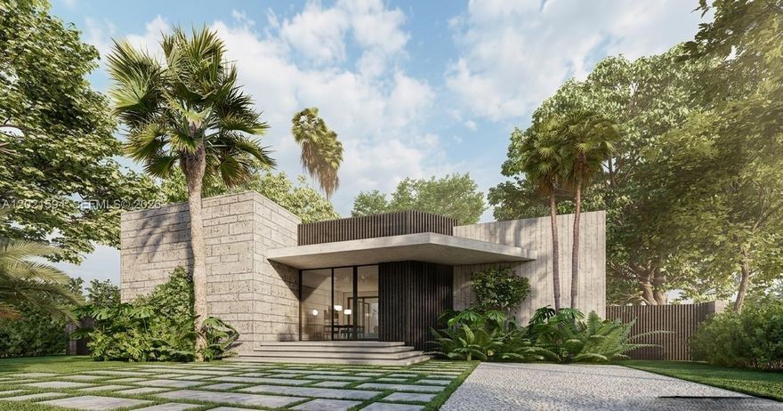 Brand new construction in the heart of Miami Shores located on a quant and quiet street. A completely reimagined single-story modern residence being delivered Q4 2026. Situated on a generous 9,675 sq ft lot, this 3-bed / 3.5-bath home offers 2,133 sq ft under A/C designed for the way by NoMad Architectural Studios. With 12 foot ceilings, the living spaces and master bedroom offer volume that is rare to see in houses nowadays.  The layout centers around a great room that flows directly to the terrace and pool; floor-to-ceiling impact glass across the entire rear of the home blurs the line between inside and outside. The master suite is private and oversized, featuring a spa-caliber bathroom with soaking tub, dual vanity, and walk-in shower. Two additional en-suite bedrooms provide flexibility for guests, family, or a home office. Finishes are being specified at the highest level — concrete, coral stone cladding, smooth stucco, custom millwork, and designer tile throughout. This is a must see. We're accepting offers to complete the house and/or offers that allow the buyer to add their own taste to the house.
