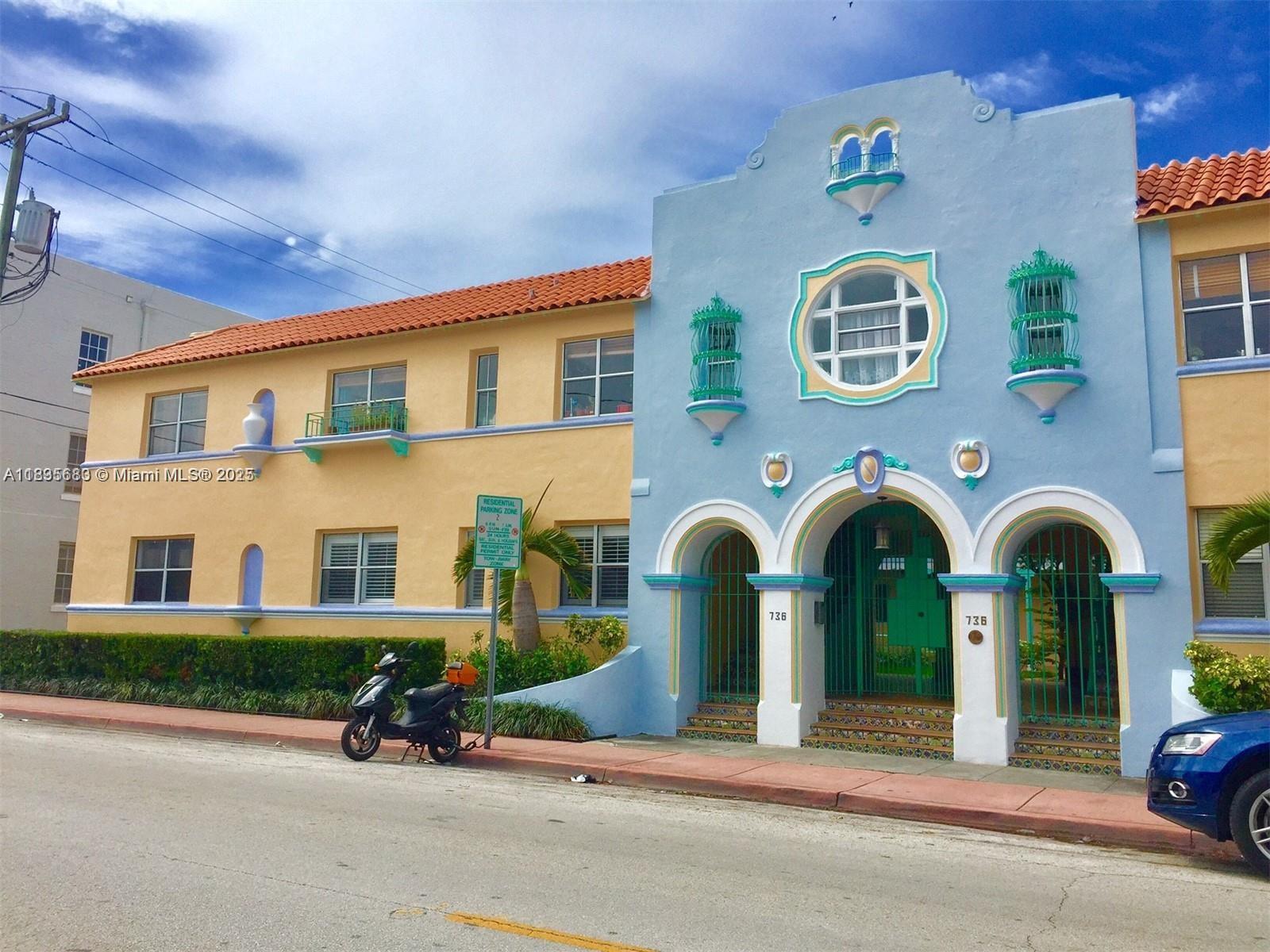 Spectacular 1 Bedroom/1 Bathroom Fully Furnished Condo in the Heart of South Beach! Fully Furnished, Remodeled Bathroom, and Art Deco Charm Throughout. Located in a Gated Boutique Building. The Art Deco condominium features a private gated entrance, laundry facility, and courtyard. The building is located directly across from Flamingo Park which offers tennis courts, soccer field, running track, swimming pool and more. Convenient street parking. Just Steps Away from Lincoln Road, Shopping, Dining, and the Best of Miami Beach Living. Available for Rent Starting August 1, 2025.