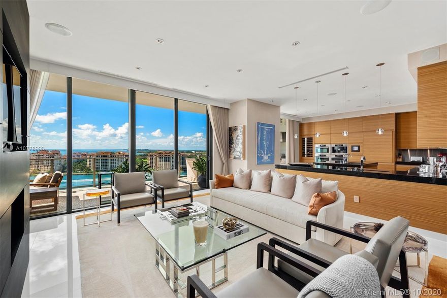 Imagine a life of exquisite taste in this beautifully renovated flow-through residence at Miami’s premier building. Designed for the most discerning buyer with expansive views to the north and south that provide sunrise and sunset views of the ocean, Fisher Island, the Miami Skyline. Enjoy 3,104 square feet of luxurious features throughout the generously sized 3 bedrooms and 3.5 baths. Ocean-framed gourmet kitchen complete with Miele appliances. Master suite boasts a large shower with dual shower heads and spa bath. One of a kind amenities, elite security and ultimate privacy that only Apogee can offer. Offered fully furnished.