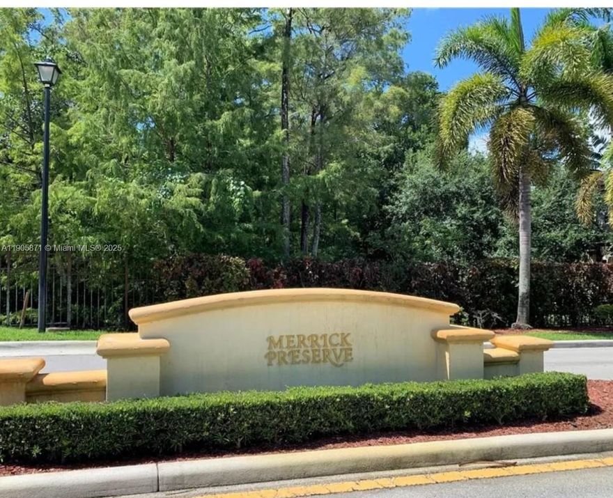 Awesome 2/2-1/2 Townhouse in gated community nestled in the Margate,
Coconut Creek and Coral Springs area.  This home offers 2 en-suites with walk in closets, 2nd floor laundry, 2 floor bamboo flooring. Living area has formal dining, living rooms, updated kitchen overlooking bright family room. A must see! This community is close to hospitals, shops, casinos, schools, parks & the Promenade Shoppes of Coconut Creek. Low move-in fees. If your looking for a great place to live welcome to Merrick Preserve!