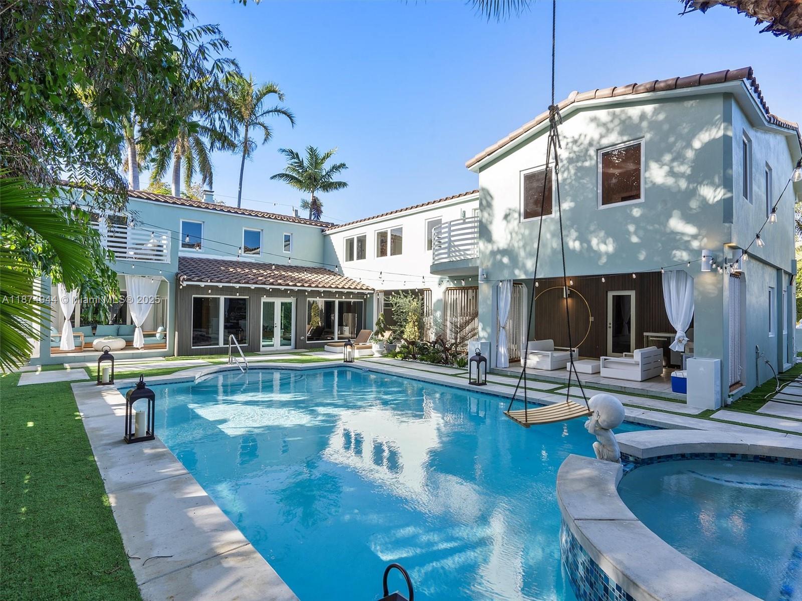 FURNISHED OR UNFURNISHED- READY TO MOVE IN - Welcome to your dream Miami Beach home, a unique blend of history and modern luxury. This 2-story, over 6,000 sqft masterpiece features 5 BD, and 6 BA, ideal for families craving space and luxury. It boasts a design that captivates and comforts. This home showcases a stunning Med-Deco style - a harmonious blend of Art-Deco and Mediterranean influences - crafted in 1936 by the renowned Martin Luther Hampton. This home is unmatched in the area - a rare find for those seeking a unique living experience with charm and a prime location, a once-in-a-lifetime opportunity to own a piece of architectural history. Don't miss out on making it yours. AVAILABLE IMMEDIATELY