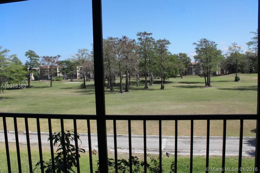 2/2 Condo overlooking the golf course, tile floors on living/dining, laminated floors on bedrooms.  Remodeled bathrooms, A/C Unit two years old, freshly painted.   Excellent amenities: two swimming pools, racket ball and tennis courts.  No rental restrictions, excellent for investors 10% return-rental