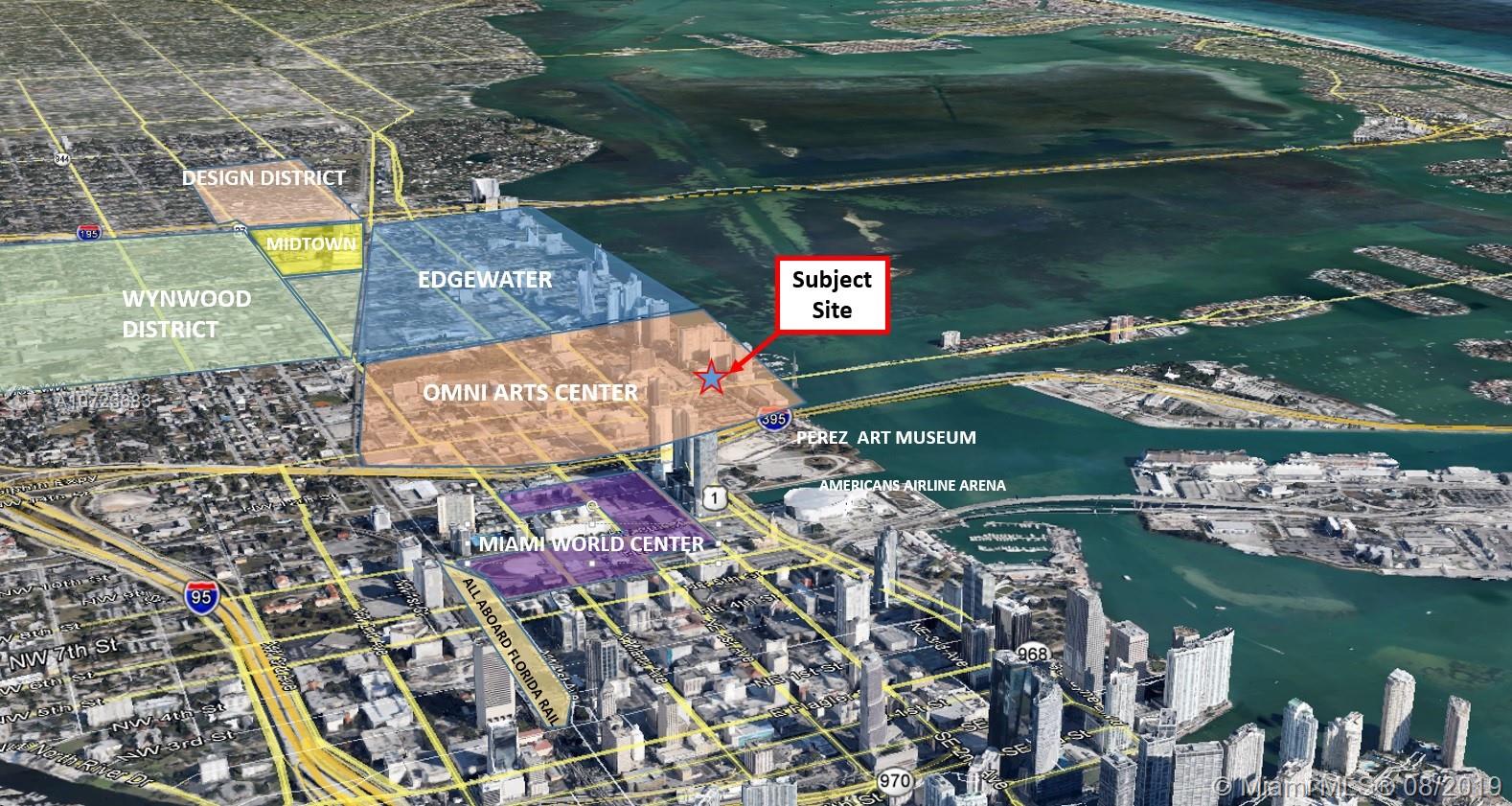 Global Investments Realty is pleased to present an exclusive opportunity to purchase a development site with 68,400 +/- SF that allows for 785 buildable units (as-of-right). The zoning will allow a 36 story project by right with unlimited bonus height determined by FAA. The property has 380 linear feet facing Biscayne Blvd. in the hottest market known as Edgewater / Entertainment District. The subject site is within a Transit Oriented District (TOD), which allows for additional development density rights. Sale includes 9 folios.