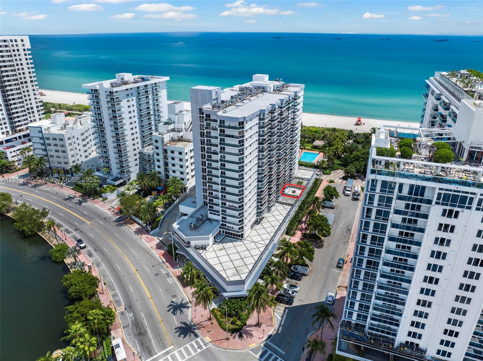 Unique 1 bed plus den residence featuring an expansive terrace with water views — the only lanai unit currently available of this size. Ideally located across the street from the 1 Hotel and top restaurants. The property offers direct oceanfront living with resort-style amenities including a pool, billiard room, fitness center, and more — all just steps from the sand. The den is legally permitted, making it a perfect space for anyone seeking a central location with convenience to all the best attractions.