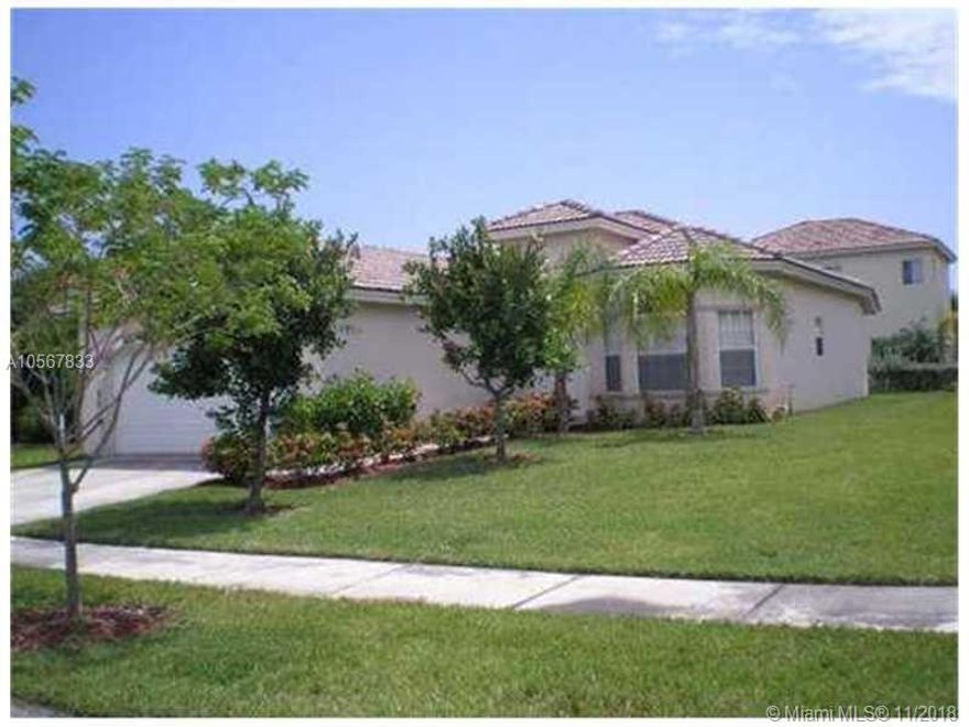 Beautiful 3 BR/2 BA home in Keys Gate gated community.  Gorgeous pool and clubhouse.  Walk into your own formal living and dining room, featuring tile floors throughout, and a spacious family room off the kitchen.  Big master bedroom and master bath features dual sinks, separate shower and tub. 2 car garage for ample storage.