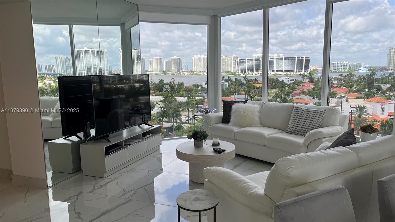 Fully furnished luxury living awaits in this stunning 2 bed+den/2.5 baths with breathtaking water views! This completely renovated and beautifully designed residence features spacious interiors, a versatile den perfect for a home office or extra bedroom, and floor-to-ceiling windows. Private elevator takes you directly into your foyer setting the tone for the luxury that awaits. This magnificent residence has been meticulously crafted with the finest details and professionally designed with high-end finishes. Experience the ultimate beachfront living. Amenities include lBeach Service, Gym, Massage room, Steam room, Party room, Conference room, tennis court, pool, BBQ area and much more. This move-in-ready unit is the perfect seasonal rental. Available for 6-month 11/01/2025 to 05/01/2026.
