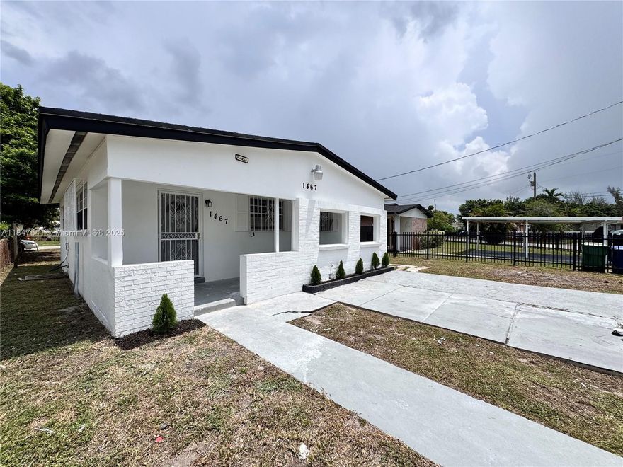 RENT WITH AN OPTION TO BUY. Charming home in the heart of Miami Gardens! Features 2 Bedrooms 1.5 bathrooms, a spacious layout with great natural light, a beautiful kitchen with stainless steel appliances, updated bathrooms, new floors, and baseboards. Enjoy a large fenced yard with room for a pool, boat, or RV. New roof (2025) with permits. Conveniently located near major highways, Hard Rock Stadium, schools, and shopping. Perfect for first-time buyers or investors, don’t miss out on this amazing opportunity in one of Miami-Dade’s fastest-growing neighborhoods! SEE BROKERS REMARKS FOR SELLERS INCENTIVES!!!