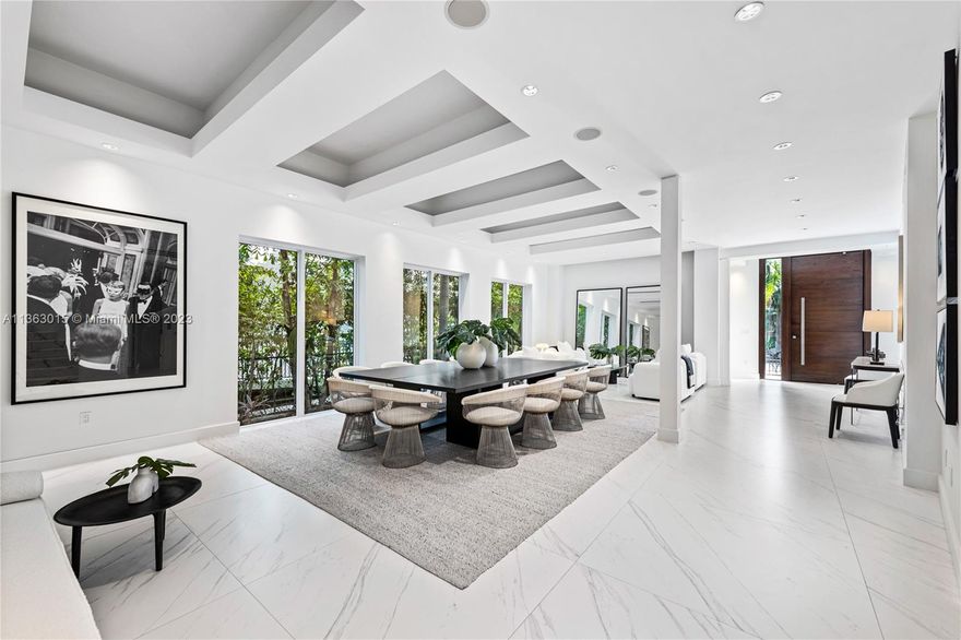 Stunning turnkey waterfront renovation by Artek Design Corp in the one and only Golden Beach. This spectacular 5 bedroom 6 bathroom contemporary palace has been increased in size to approximately 6500 sq ft under A/C with a brand new master suite (bedroom, sitting area, oversized bathroom and closet). Invite family and friends over to enjoy the newly renovated kitchen and dining spaces or to watch movies in your custom movie theater. Take meetings in your home office or enjoy a cup of coffee on one of the terraces overlooking the water in the back or your private park in the front. Unique location on South Parkway, across from one of the neighborhood's green parks and walking distance to the neighborhood's private beach, tennis courts, and recreational parks. This is the Golden Beach dream