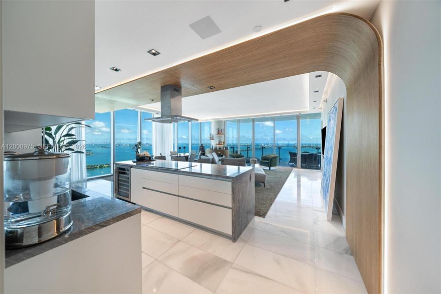 NE corner residence at Missoni Baia, fully furnished, offering 3 bedrooms + office and 4.5 bathrooms across ~2,362 SF. Floor-to-ceiling glass and an expansive ~300 SF terrace capture unobstructed panoramic views over Biscayne Bay and Miami Beach, from South of Fifth to Sunny Isles. With 10-foot ceilings and a 10-foot-deep terrace, the residence is filled with natural light, creating a bright, open, and seamless indoor-outdoor living experience.

Thoughtfully designed and upgraded beyond the standard offering, the residence features custom millwork in the kitchen, office, bar, and primary suite, bespoke lighting, and top-tier Wolf and Sub-Zero appliances. A fully integrated Control4/Crestron system includes in-wall and ceiling speakers across main living areas, terrace, and the primary suite. Additional features include blackout shades, custom closets, Nest A/C, and a private elevator foyer.

Missoni Baia offers 30,000+ SF of amenities, including a bayfront pool, fitness center, spa, tennis courts, and concierge. Prime Edgewater location, minutes to Miami Beach, Design District, Wynwood, Downtown, and Brickell.

A rare opportunity for a tenant seeking exceptional light, panoramic views, and a turnkey lifestyle.